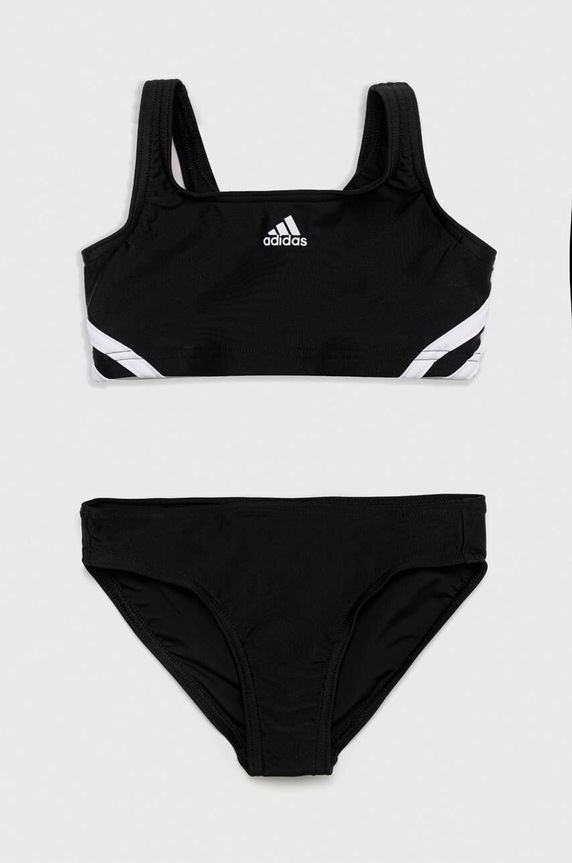 Παιδικό μαγιό δύο τεμαχίων adidas Performance 3S μαλακό μαύρο IB6001