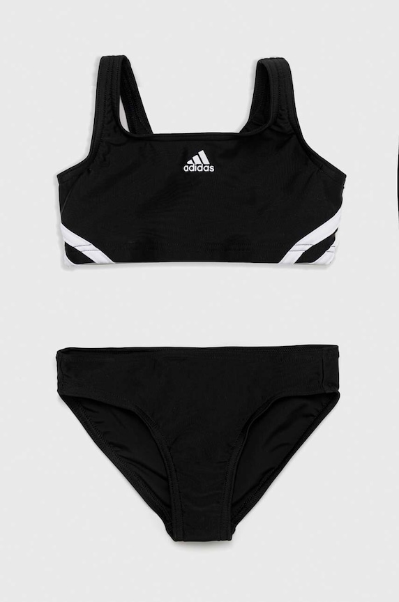 Παιδικό μαγιό δύο τεμαχίων adidas Performance 3S μαλακό μαύρο IB6001