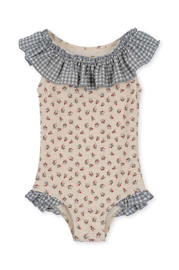 Konges Sløjd egyrészes gyerek fürdőruha mintás kék KS5308