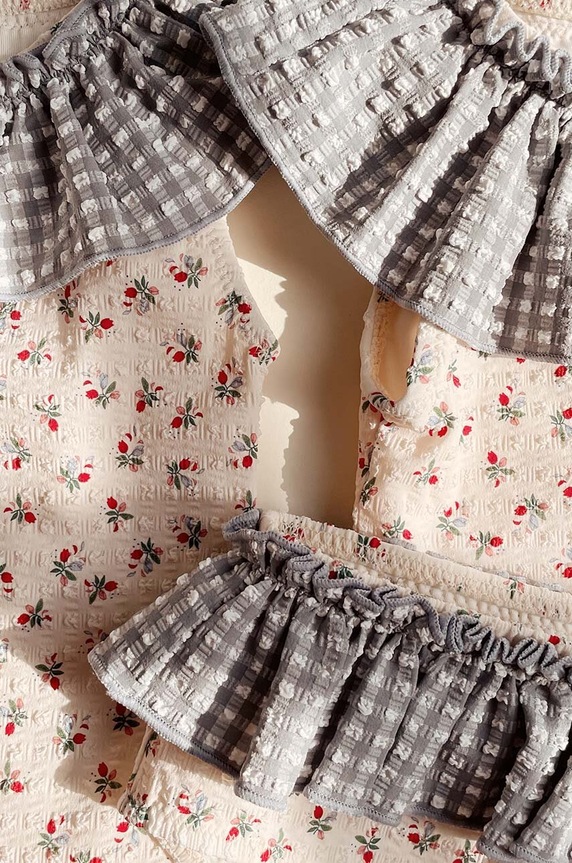 Konges Sløjd egyrészes gyerek fürdőruha KS5308 kék