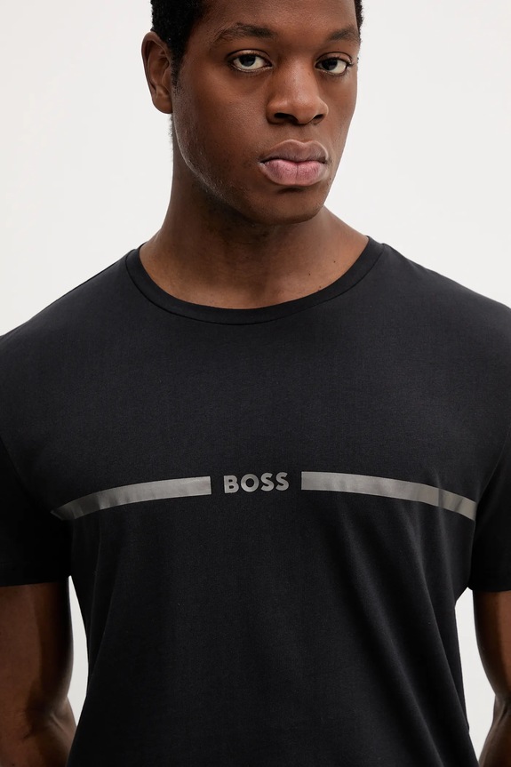 Bavlnené plážové tričko BOSS T-Shirt special čierna 50484328