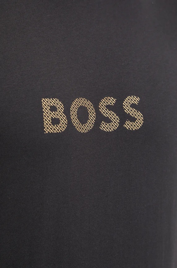 Bavlněné plážové tričko BOSS T-Shirt special černá 50484328