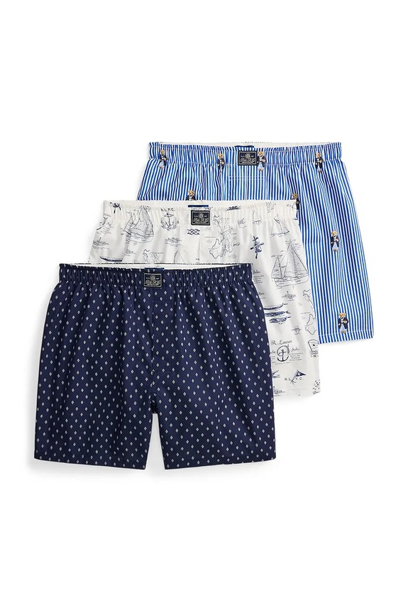 Polo Ralph Lauren bokserki męskie bawełniane 3-pack granatowy 714830273