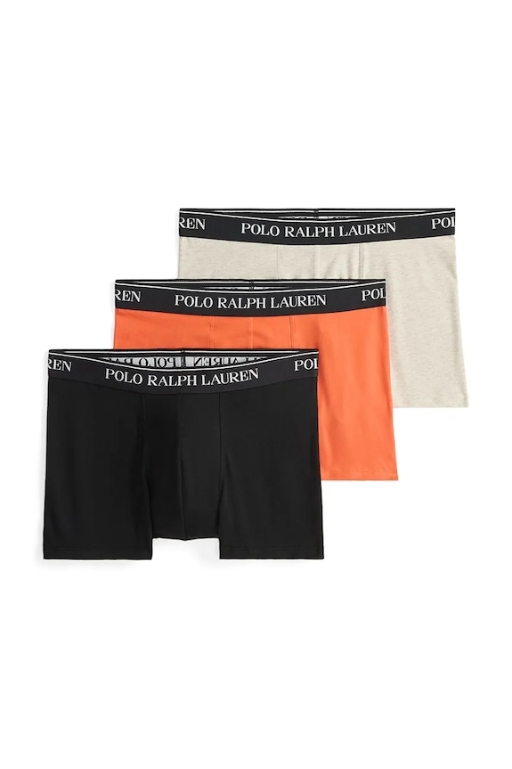 Polo Ralph Lauren boxer briefs cotton with elastane Men's 3-pack jersey orange 714830299