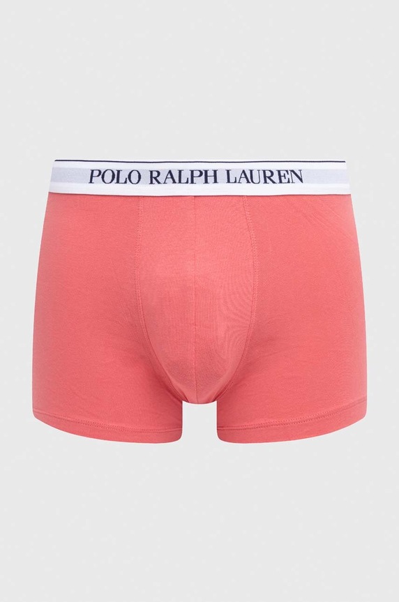 Polo Ralph Lauren bokserki męskie bawełniane z elastanem 3-pack różowy 714830299
