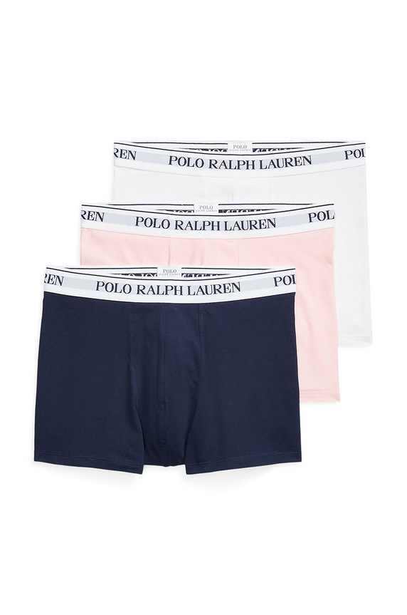 Polo Ralph Lauren boxerky pánské bavlněné s elastanem 3-pack hladký růžová 714830299