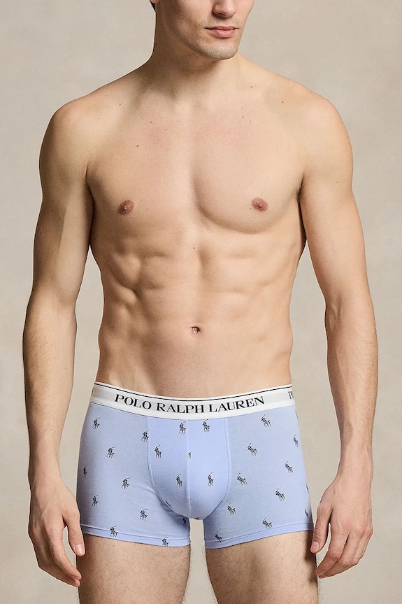 Polo Ralph Lauren boxerky pánské bavlněné s elastanem 3-pack 714830299 modrá
