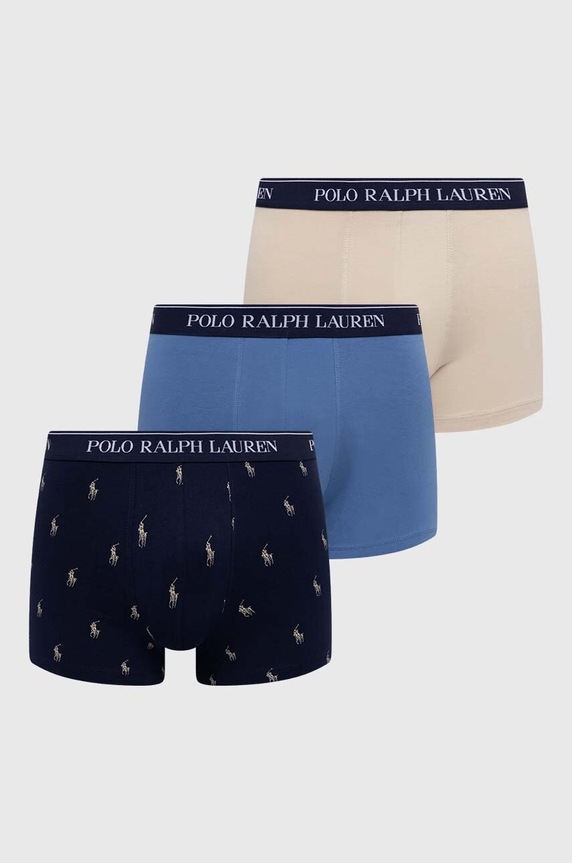 Polo Ralph Lauren bokserki 3-pack wzorzyste niebieski 714830299