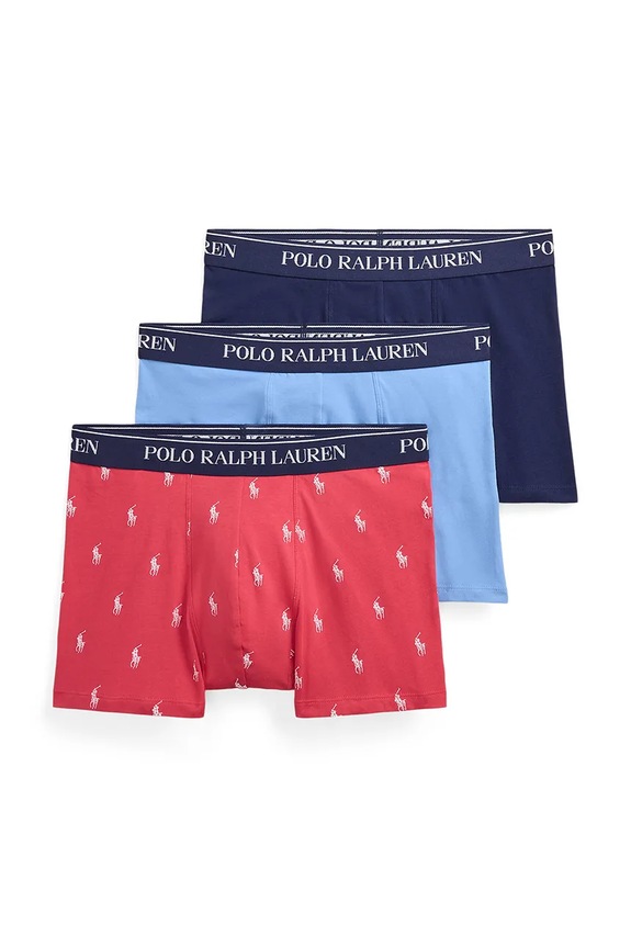 Polo Ralph Lauren férfi boxeralsó pamut elasztánnal 3-as csomag sima kék 714830299