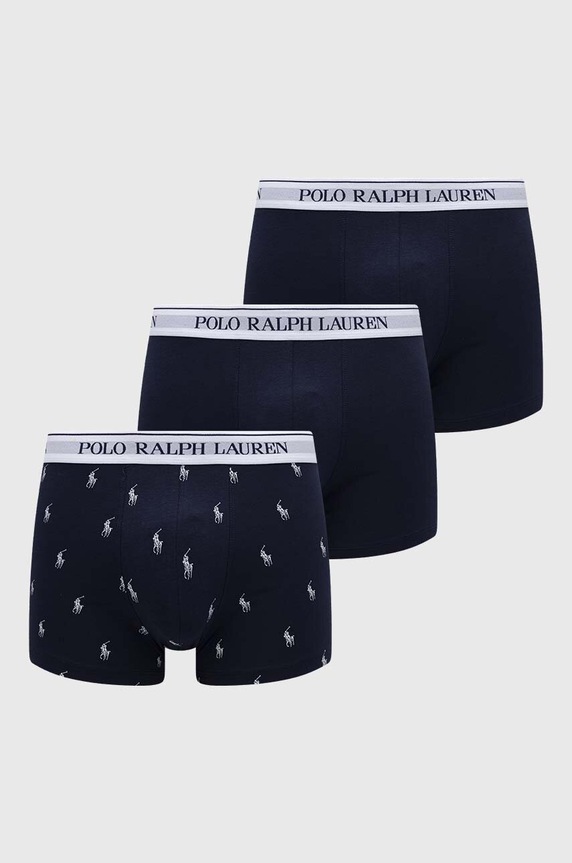 Polo Ralph Lauren μποξεράκι ανδρικό βαμβάκι με ελαστάν 3-pack εφαρμοστό σορτς μπόξερ σκούρο μπλε 714830299