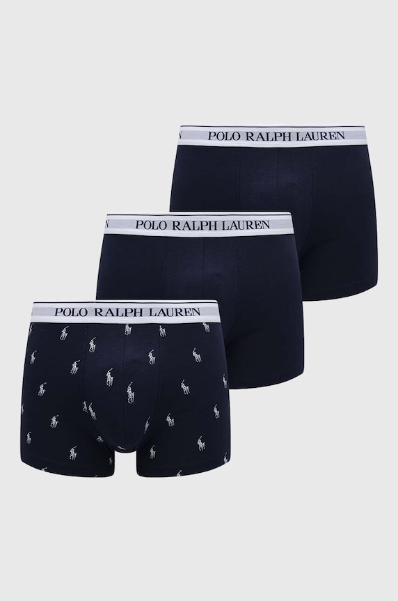 Polo Ralph Lauren boxeralsó férfi pamut elasztánnal 3-as csomag sima sötétkék 714830299