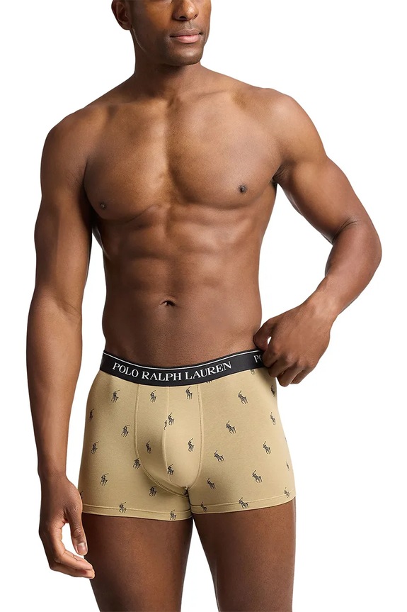 Polo Ralph Lauren boxerky pánské bavlněné s elastanem 3-pack 714830299 zelená SS26