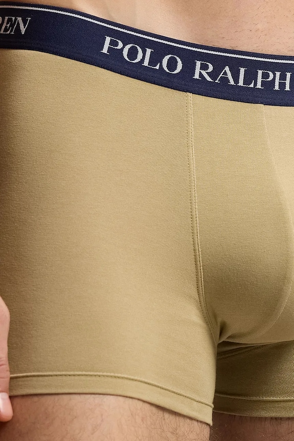 Ruházat Polo Ralph Lauren boxeralsó férfi pamut elasztánnal 3-as csomag 714830299 bézs
