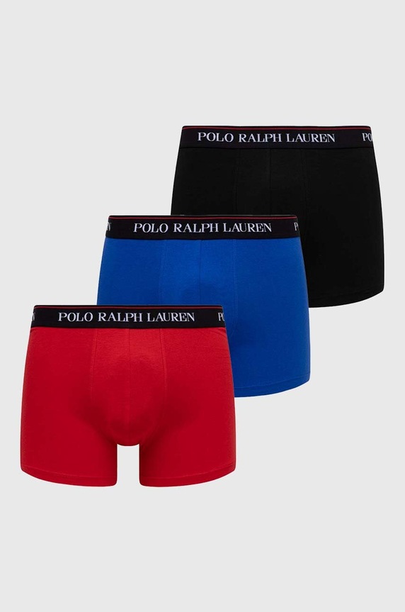 Polo Ralph Lauren boxerky pánske bavlnené s elastanom 3-pak pletenina modrá 714830299