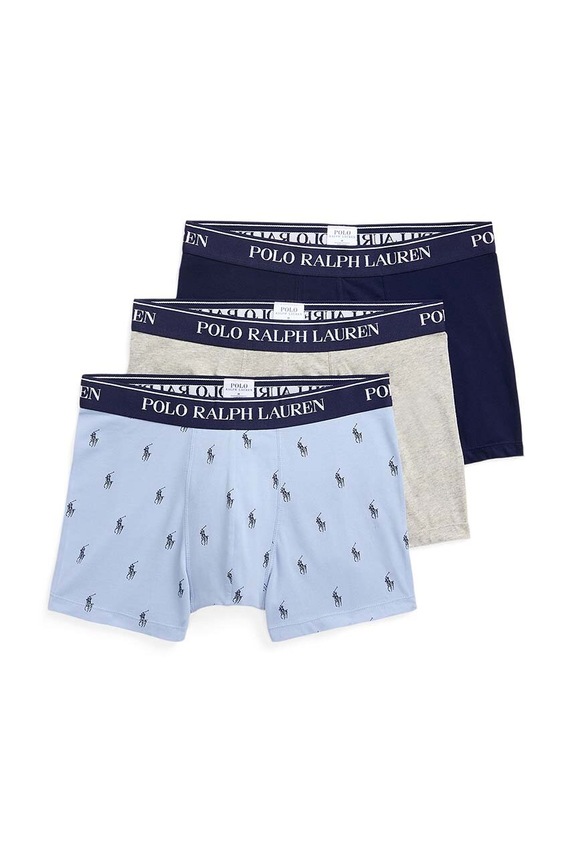 Polo Ralph Lauren boxerky pánské bavlněné s elastanem 3-pack hladký černá 714830299