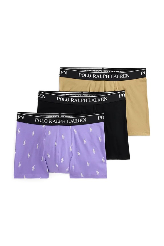 Polo Ralph Lauren boxeralsó férfi pamut elasztánnal 3-as csomag sima fekete 714830299