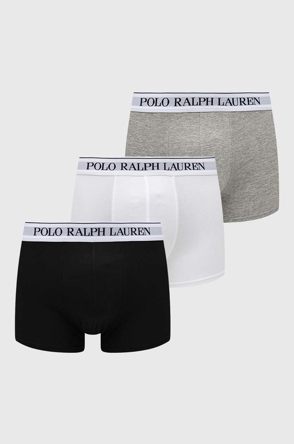 Polo Ralph Lauren μποξεράκι ανδρικό βαμβάκι με ελαστάν 3-pack εφαρμοστό σορτς μπόξερ γκρί 714830299