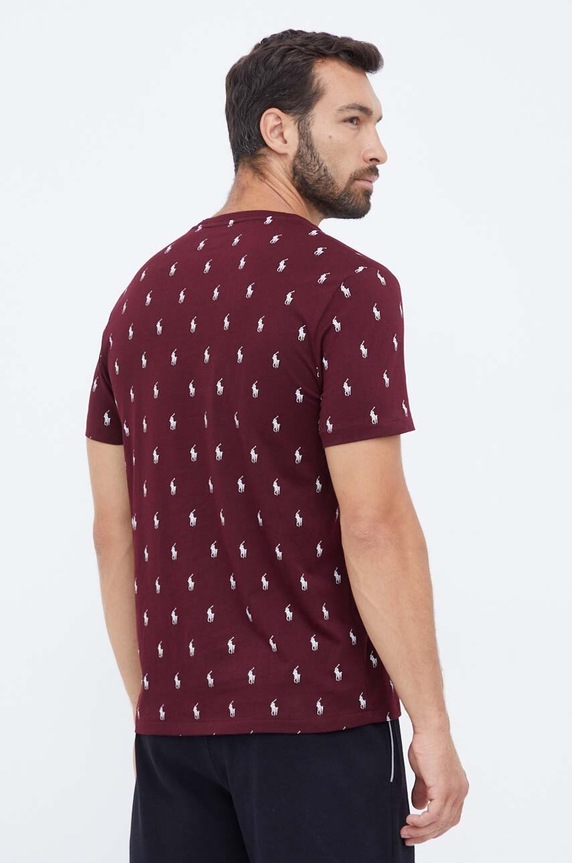 Ρούχα Βαμβακερή πιτζάμα μπλουζάκι Polo Ralph Lauren 714899612 μπορντό