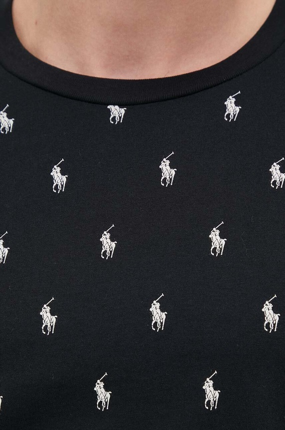 Bavlnené pyžamové tričko Polo Ralph Lauren 714899612 čierna