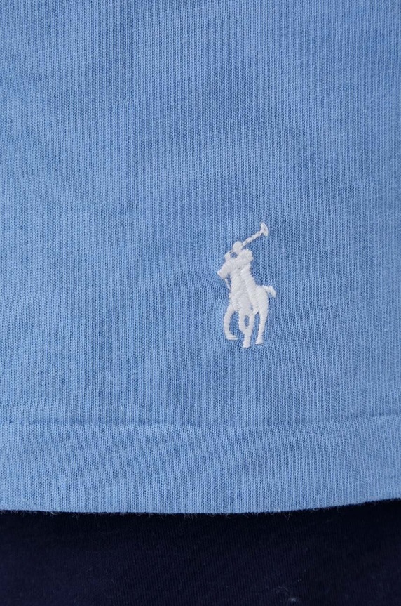 Bavlněné pyžamové tričko Polo Ralph Lauren 714899613 modrá