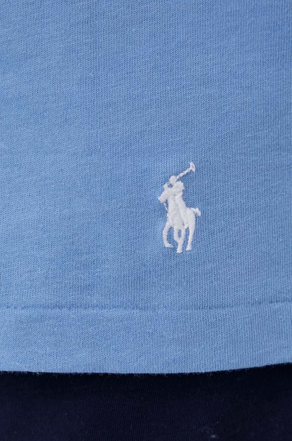 Bavlněné pyžamové tričko Polo Ralph Lauren 714899613 modrá