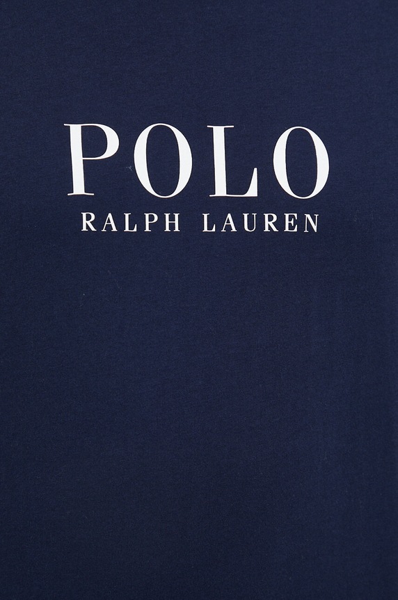 Pamučna pidžama kratkih rukava Polo Ralph Lauren mornarsko plava 714899613