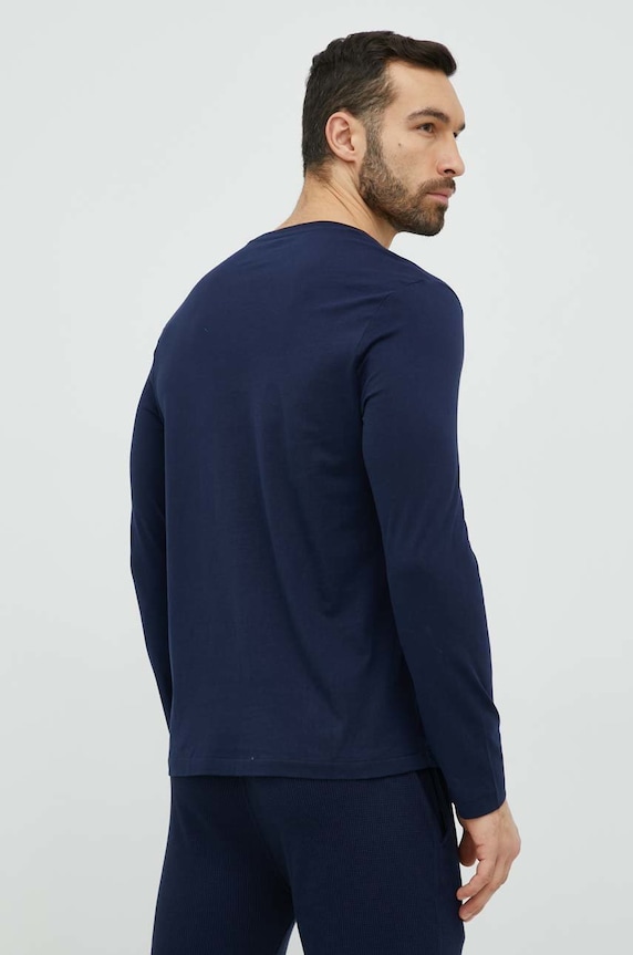 Odzież Polo Ralph Lauren longsleeve piżamowy bawełniany 714899614 granatowy