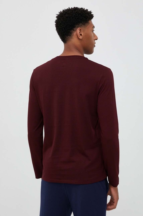 Odzież Polo Ralph Lauren longsleeve piżamowy bawełniany 714899614 bordowy