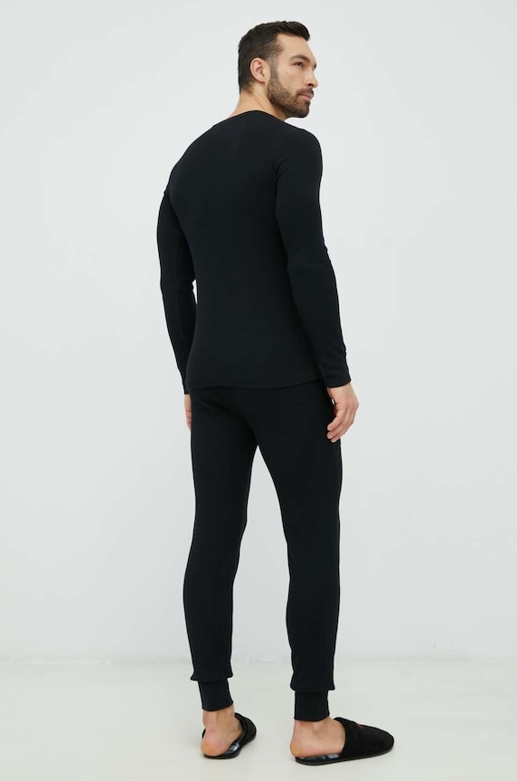Oblečení Pyžamové tričko s dlouhým rukávem Polo Ralph Lauren 714899615 černá