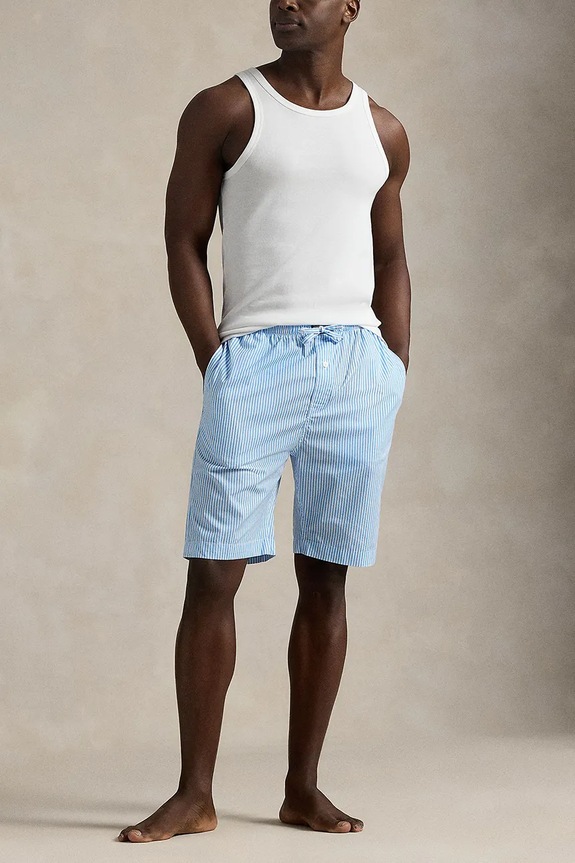 Ruházat Polo Ralph Lauren pizsama rövidnadrág férfi pamut 714899636 kék
