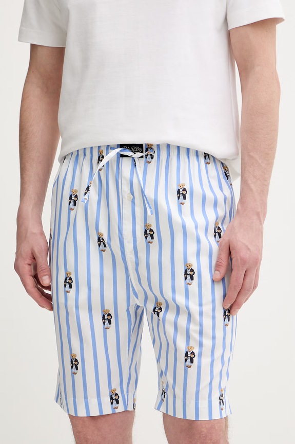 Polo Ralph Lauren szorty piżamowe męskie bawełniane wzorzyste niebieski 714899636