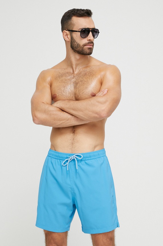 Abercrombie & Fitch szorty kąpielowe niebieski KI133.3069.220