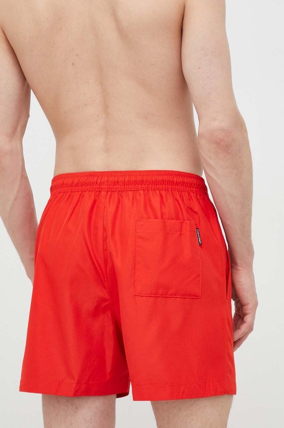 Plavkové šortky Calvin Klein KM0KM00800.PPYX červená SS23