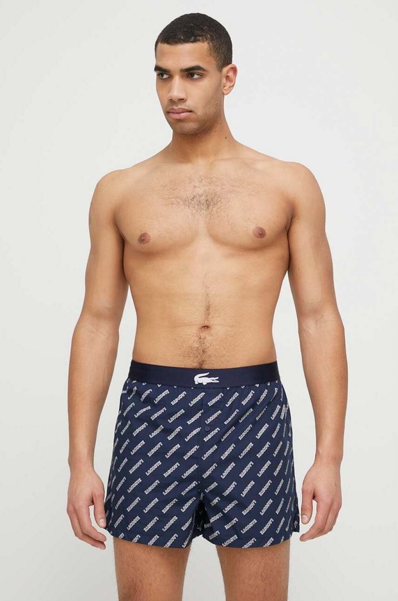 Lacoste pamut boxeralsó 3 db szövet sötétkék 7H1755