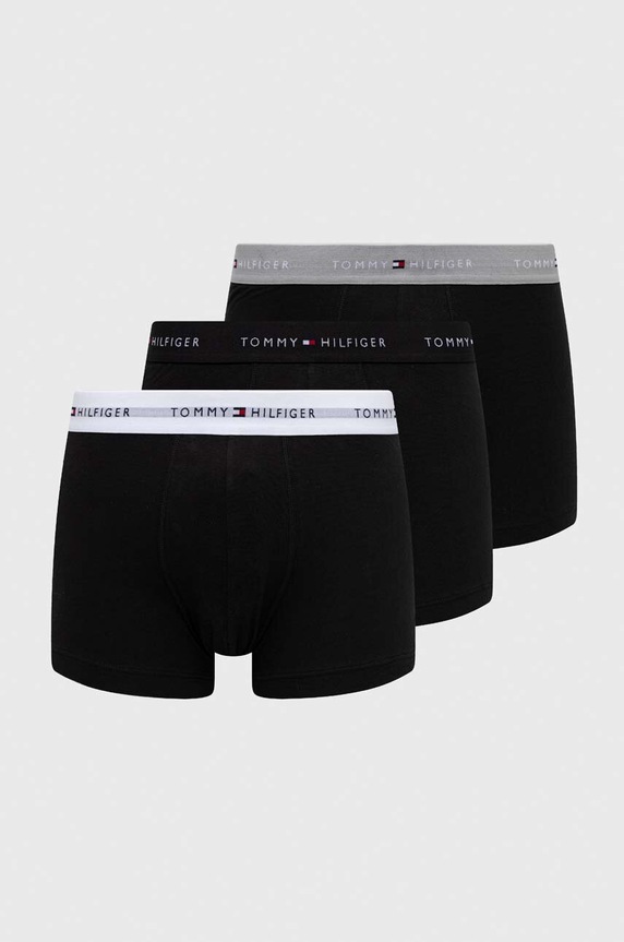 Bokserice Tommy Hilfiger 3-pack bez uzorka crna UM0UM02763.PPYX