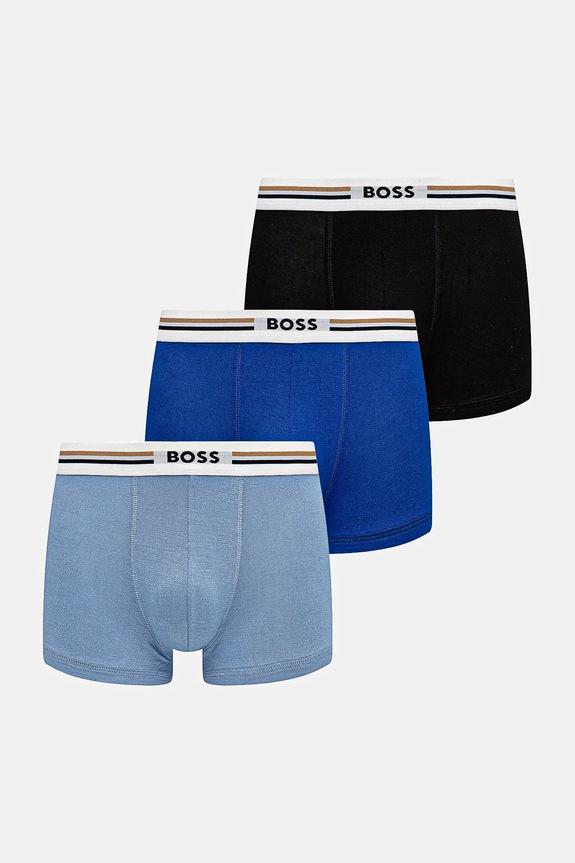 BOSS boxeri 3-pack Trunk 3P Revive boxeri albastru 50492200