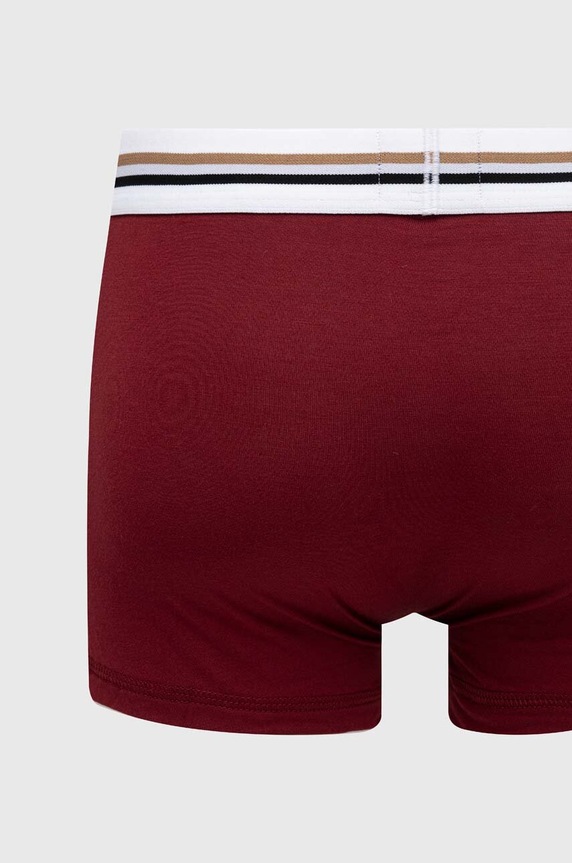 Boxerky BOSS 3-pak Trunk 3P Revive 50492200 burgundské