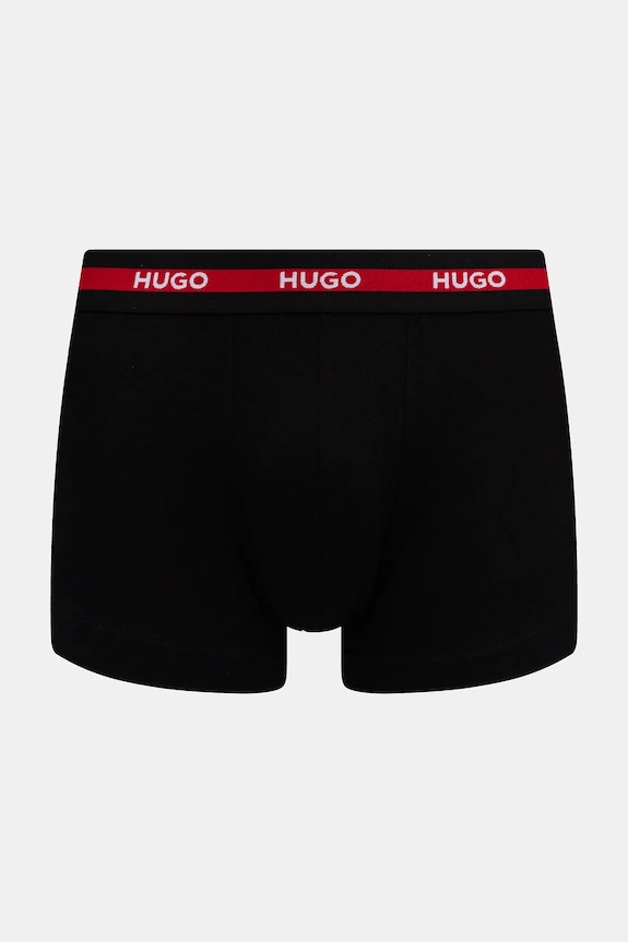 HUGO εφαρμοστά μποξεράκια Ανδρικά βαμβακερά με ελαστάν TRIPLET PLANET 3-pack 50492375 σκούρο μπλε SS26