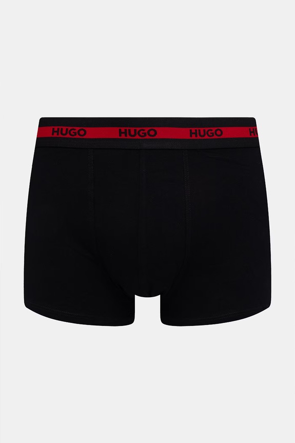 HUGO bokserki dopasowane męskie bawełniane z elastanem TRIPLET PLANET 3-pack 50492375 granatowy SS26