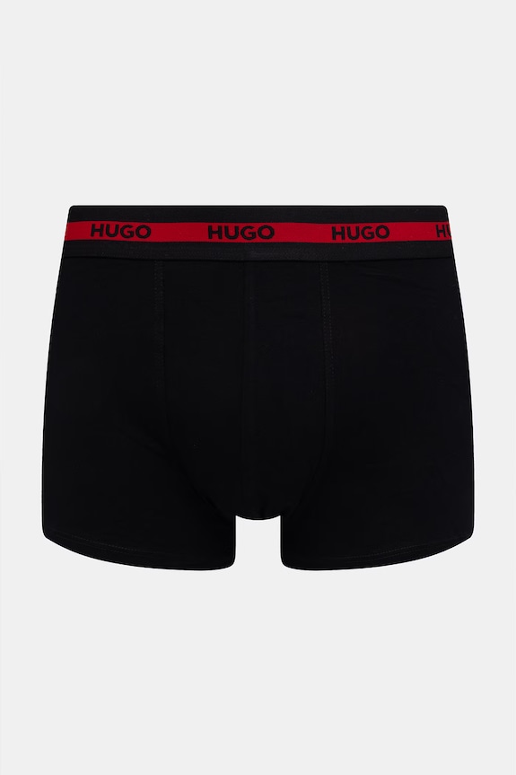 HUGO bokserki dopasowane męskie bawełniane z elastanem TRIPLET PLANET 3-pack 50492375 granatowy SS26