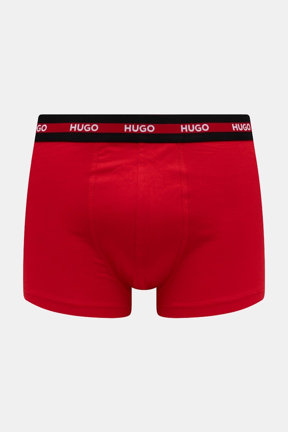 HUGO boxer aderenti da uomo in cotone con elastan TRIPLET PLANET pacco da 3 50492375 nero SS26