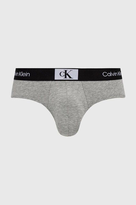 Oblečenie Slipy Calvin Klein Underwear 3-pak 000NB3527A.PPYX sivá