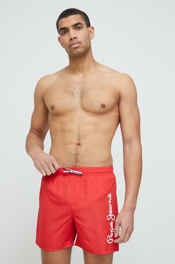 Pepe Jeans pantaloncini da bagno rosso PMB10358.255
