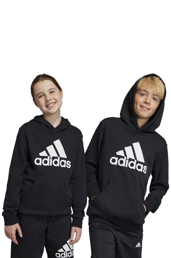 Detská mikina adidas U BL potlač čierna HR6380