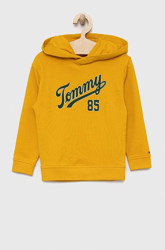 Tommy Hilfiger bluza dziecięca z kapturem pomarańczowy KB0KB07952.PPYX