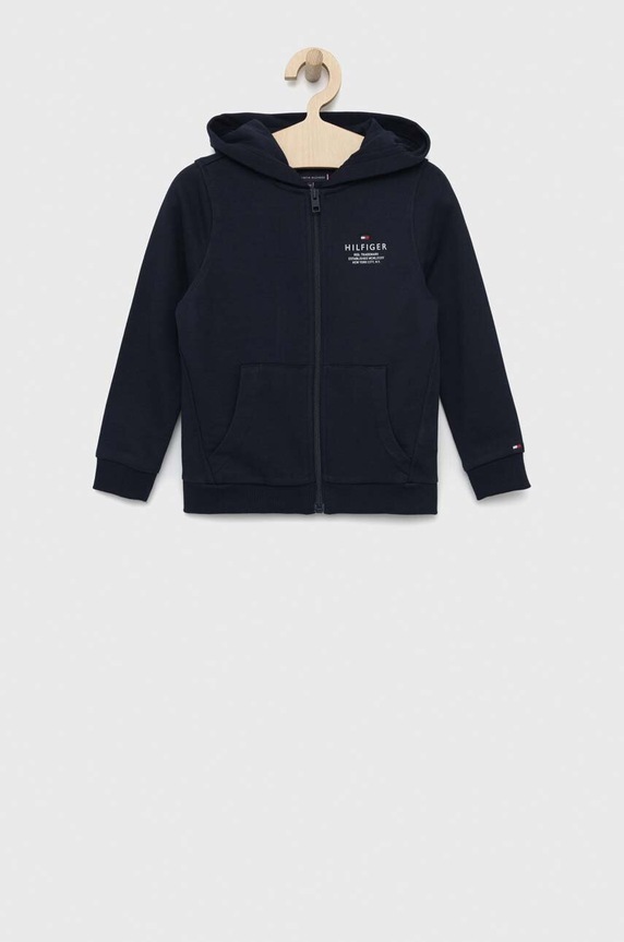 Tommy Hilfiger bluza dziecięca z kapturem granatowy KB0KB08233.PPYX
