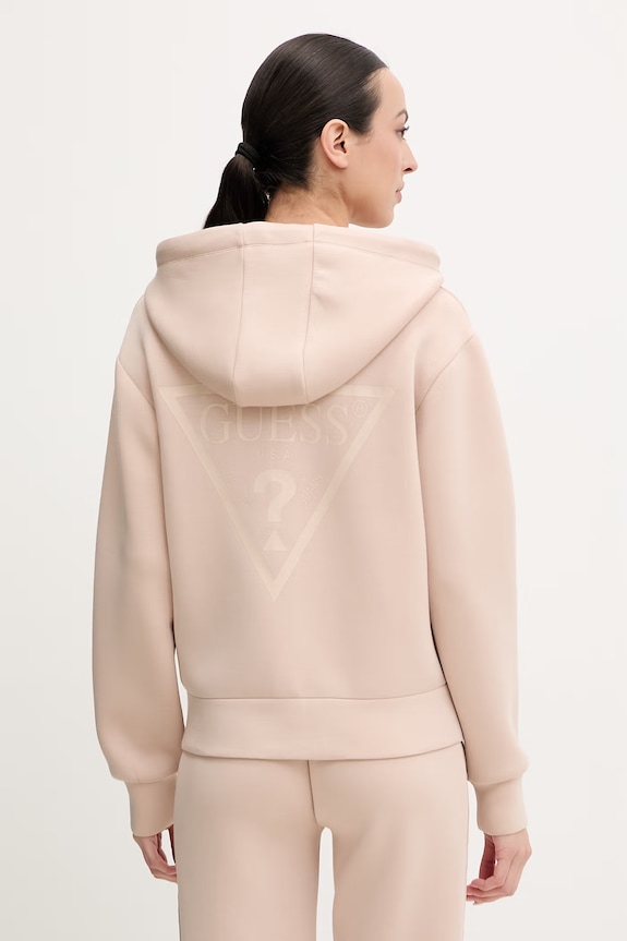 Guess bluza ALLIE nadruk beżowy V3RQ11.K7UW2