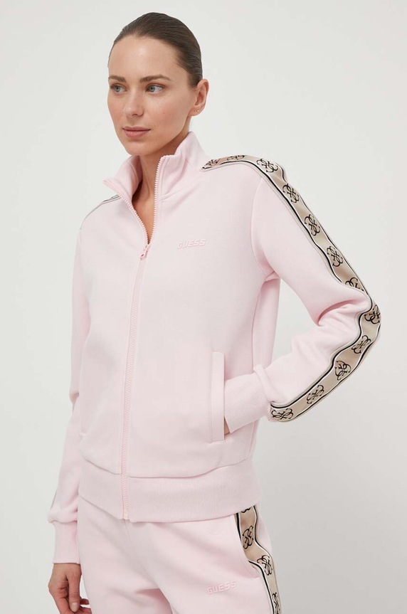 Guess bluza BRITNEY aplikacja różowy V2YQ16.KB3P2