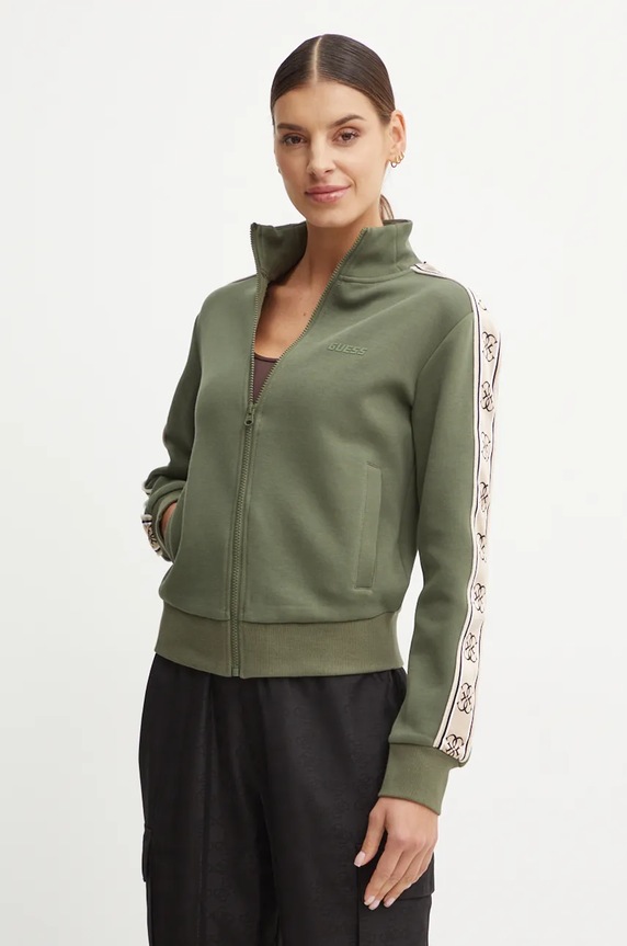 Mikina Guess BRITNEY bez kapuce zelená V2YQ16.KB3P2
