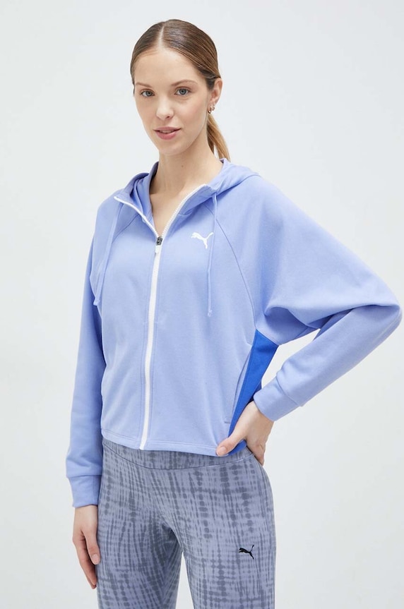 Puma bluza treningowa Modern Sports z elastanem niebieski 673103